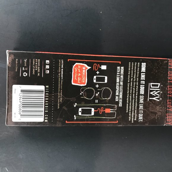 Wicked Audio Dual Headphones Nib - Picture 2 of 2